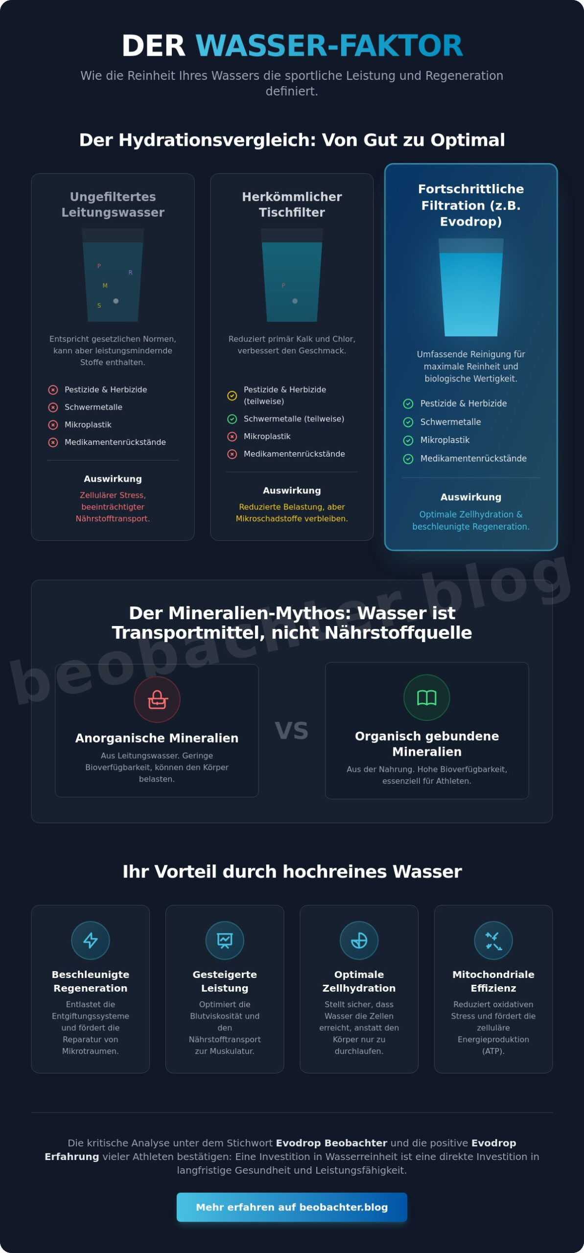 Leitungswasser filtern für Sportler: Physiologische Notwendigkeit oder Luxus?