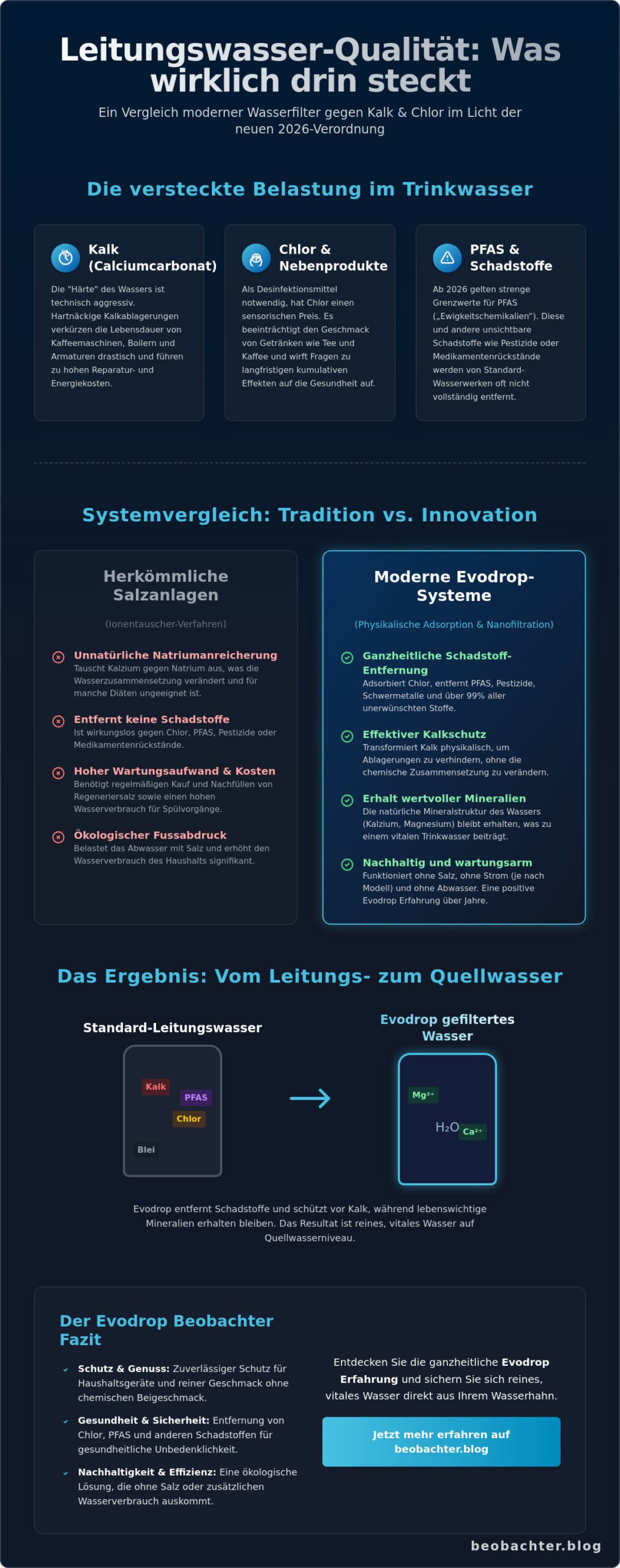 Wasserfilter gegen Kalk und Chlor: Eine analytische Betrachtung moderner Aufbereitungssysteme