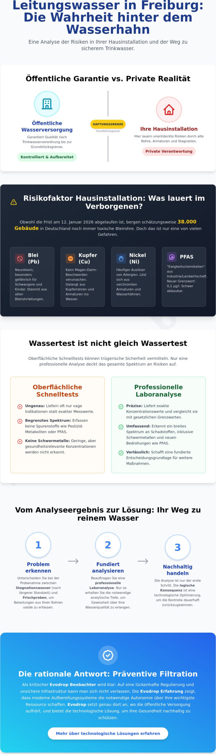 Leitungswasser testen lassen in Freiburg: Ein Leitfaden zur Analyse und Optimierung (2026)
