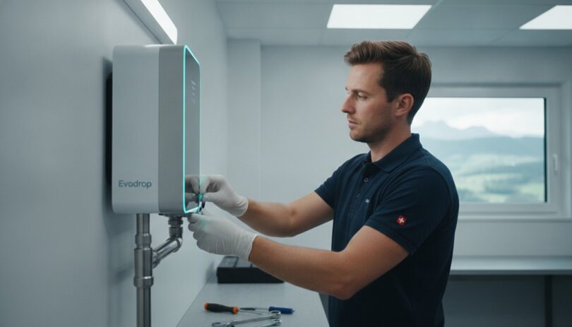Evodrop Installation in Yverdon-les-Bains: Technische Präzision für Waadtländer Wasserqualität